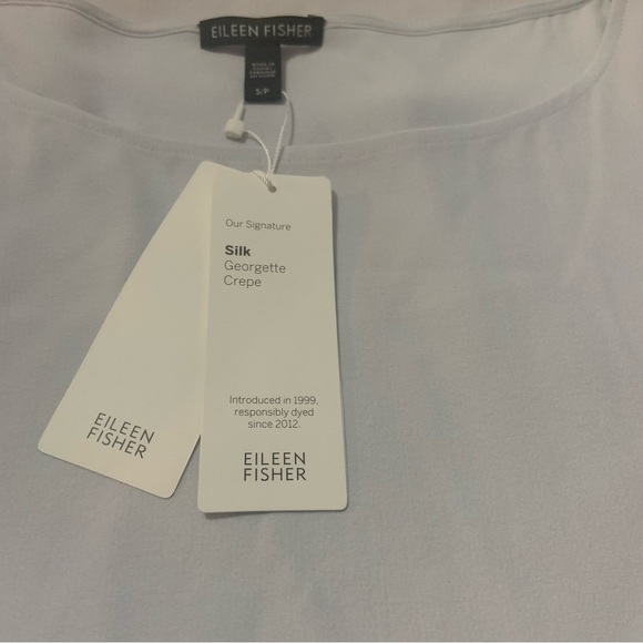 Eileen Fisher Silk Crepe Bateau Neck Tank - Picture 9 of 11